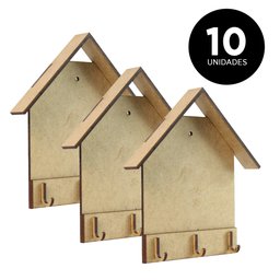 Suporte para Chaves Casinha em Mdf - Organizador/porta Chaves/decoração/sala - 1 Suporte para Chaves Casinha em Mdf - Organizador/porta Chaves/decoração/sala - 1