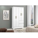 Ver imagem 2 de Guarda Roupa Solteiro Compacto 4 Portas 2 Gavetas - Branco
