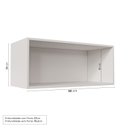 Ver imagem 4 de Armário Aéreo Planejado Porta Basculante 80cm Arizona CabeCasa MadeiraOriginals Azul/Branco