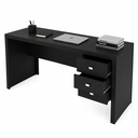 Ver imagem 2 de Escrivaninha Reversível para Home Office 155cm 3 Gavetas Preto - Tecno Mobili