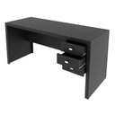 Ver imagem 4 de Mesa Escrivaninha Reversivel Engrossurada 155cm 3 Gavetas Preto - Tecno Mobili