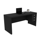 Ver imagem 3 de Escrivaninha Reversível para Home Office 155cm 3 Gavetas Preto - Tecno Mobili