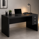 Ver imagem 1 de Escrivaninha Reversível para Home Office 155cm 3 Gavetas Preto - Tecno Mobili