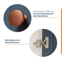 Ver imagem 5 de Armário Aéreo 2 Portas 135cm com Porta de Vidro Arizona CabeCasa MadeiraOriginals