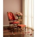 Ver imagem 1 de Cadeira de Balanço com Puff de Descanso 1,18 X 64 X 50 - Madeira Maciça - Móveis de Gramado