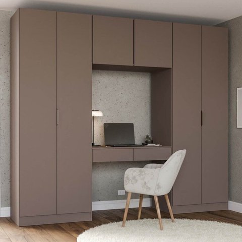 Guarda-Roupa Modulado 4 Peças com 6 Portas Orion CabeCasa MadeiraOriginals Marrom