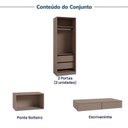 Ver imagem 6 de Guarda-Roupa Planejado 4 Peças com 6 Portas Orion CabeCasa MadeiraOriginals Marrom