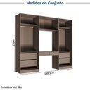 Ver imagem 4 de Guarda-Roupa Planejado 4 Peças com 6 Portas Orion CabeCasa MadeiraOriginals Marrom
