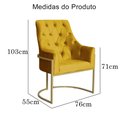 Ver imagem 6 de Poltrona Para Sala Vick Veludo Cores - DS Estofados - Mostarda