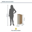 Ver imagem 3 de Balcão Porta Tempero Rainha 100% MDF 20cm Nesher Cinza/Nature Greige