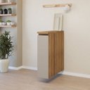 Ver imagem 1 de Balcão Porta Tempero Rainha 100% MDF 20cm Nesher Cinza/Nature Greige