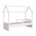 Ver imagem 2 de Cama Infantil Montessoriana com Protetor Lateral 201X95cm Branco/Rosa