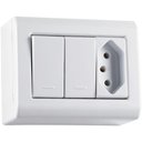 Ver imagem 4 de Caixa de Sobrepor com 2 Interruptores Simples 10 a 250 V e 1 Tomada 2P+T 10 a 250 V Tramontina