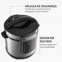 Ver imagem 3 de Panela de Pressão Elétrica Digital 6l Mondial Preto/inox Pe-60-6l-i 60hz 127v