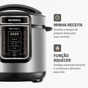 Ver imagem 4 de Panela de Pressão Elétrica Digital 6l Mondial Preto/inox Pe-60-6l-i 60hz 127v