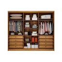 Ver imagem 3 de Guarda Roupa 6 Portas (2 C/ Espelho) e 8 Gavetas Rizon/linea Plus Cumaru/fendi - Novo Horizonte