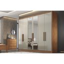 Ver imagem 1 de Guarda Roupa 6 Portas (2 C/ Espelho) e 8 Gavetas Rizon/linea Plus Cumaru/fendi - Novo Horizonte