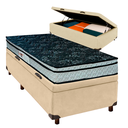 Ver imagem 1 de Cama Box Bau Blindado Solteiro + Colchão D28 Conforto Paropas