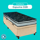 Ver imagem 4 de Cama Box Bau Blindado Solteiro + Colchão D28 Conforto Paropas