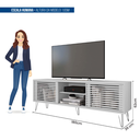 Ver imagem 4 de Rack para TV até 72 Polegadas Industrial Retrô 180cm em BP Porta Ripada Multiverso 