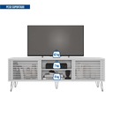 Ver imagem 7 de Rack para TV até 72 Polegadas Industrial Retrô 180cm em BP Porta Ripada Multiverso 