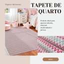 Ver imagem 5 de Tapete Sala Quarto Infantil 2,00 X 1,40m Rosa Chevron Artesanal Antiderrapante Moderno Rústico