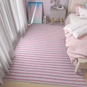 Ver imagem 3 de Tapete Sala Quarto Infantil 2,00 X 1,40m Rosa Chevron Artesanal Antiderrapante Moderno Rústico