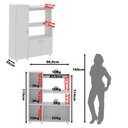 Ver imagem 3 de Balcão Multiuso com 3 Portas e 2 Nichos Bl3310 Branco Tecnomobili