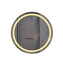 Ver imagem 1 de Espelho Redondo 60x60 cm Jateado LED 3 Cores Touch Moderno