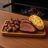 Bandeja de Madeira Teca 20x10cm Tábua Petisqueira 15mm Porção Servir Zanline - 2