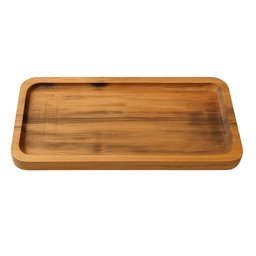 Bandeja de Madeira Teca 20x10cm Tábua Petisqueira 15mm Porção Servir Zanline - 1