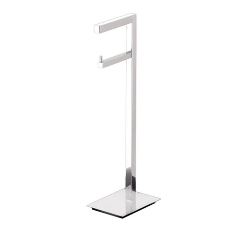 Papeleira Vertical Piso 1 Rolo Porta Papel Higiênico 50cm Banheiro Aço Inox Polido Linha Larissa Sta