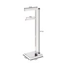 Ver imagem 3 de Papeleira Vertical Piso 1 Rolo Porta Papel Higiênico 50cm Banheiro Aço Inox Polido Linha Larissa Sta