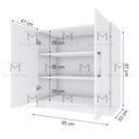 Ver imagem 3 de ARMÁRIO ORGANIZA DUAS PORTAS M166.2021.B (CASA ESCRITÓRIO) MUNDI MOVEIS