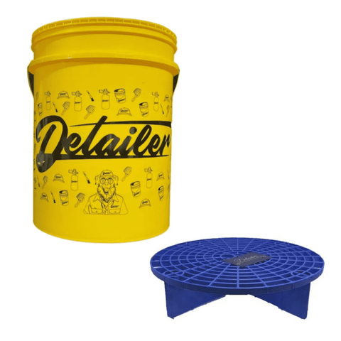 Balde Amarelo com Separador de Partículas Mandala 18L
