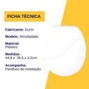 Ver imagem 3 de Assento Tampa para Vaso Sanitário Oval Almofadado Bellart Branco Durín