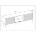 Ver imagem 4 de Rack para TV até 72 Polegadas Industrial 180cm em BP Porta Ripada Multiverso