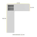 Ver imagem 3 de Armário Banheiro para Vaso Suporte Papel Higiênico 2 Portas