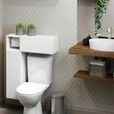 Ver imagem 2 de Armário Banheiro para Vaso Suporte Papel Higiênico 2 Portas