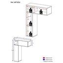 Ver imagem 6 de Armário Banheiro para Vaso Suporte Papel Higiênico 2 Portas