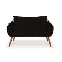 Ver imagem 3 de Namoradeira Opala Sofá Confortável – Balaqui Decor Cor:Preto