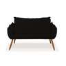 Namoradeira Opala Sofá Confortável – Balaqui Decor Cor:Preto - 3