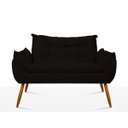 Ver imagem 1 de Namoradeira Opala Sofá Confortável – Balaqui Decor Cor:Preto