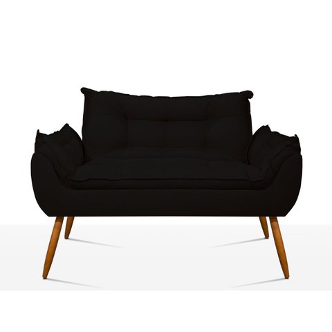 Namoradeira Opala Sofá Confortável – Balaqui Decor Cor:Preto