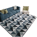 Ver imagem 1 de Tapete Flannel Sala Quarto Luxo Macio 2,00x1,40 chevron chumbo preto branco