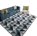 Ver imagem 1 de Tapete Flannel Sala Quarto Luxo Macio 2,00x1,40 chevron chumbo preto branco
