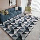 Ver imagem 2 de Tapete Flannel Sala Quarto Luxo Macio 2,00x1,40 chevron chumbo preto branco