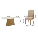 Ver imagem 3 de Mesa de Jantar 8 Lugares Olivía com Vidro Nature/off White/corano/caramelo/creme - Henn