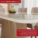 Ver imagem 4 de Mesa de Jantar 8 Lugares Olivía com Vidro Nature/off White/corano/caramelo/creme - Henn