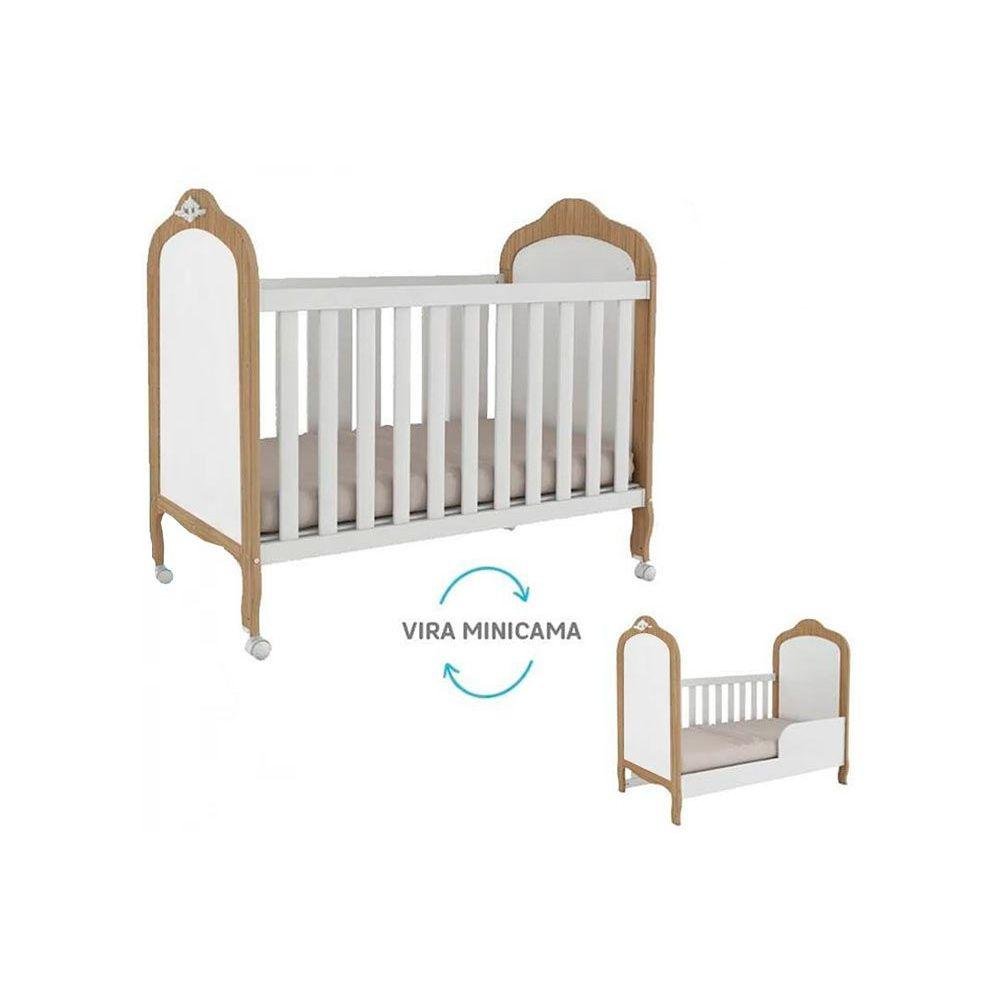 Berço / Mini Cama Infantil Elô 2 em 1 Branco - Peroba - 4